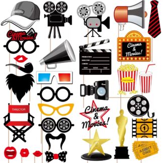 31pcs Hollywood Photo Booth Props